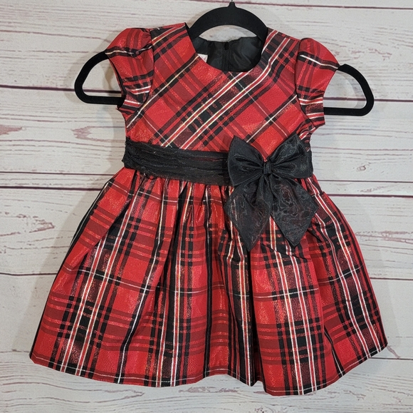 Bonnie Jean Holiday🎄 plaid dress 3T - Picture 2 of 10